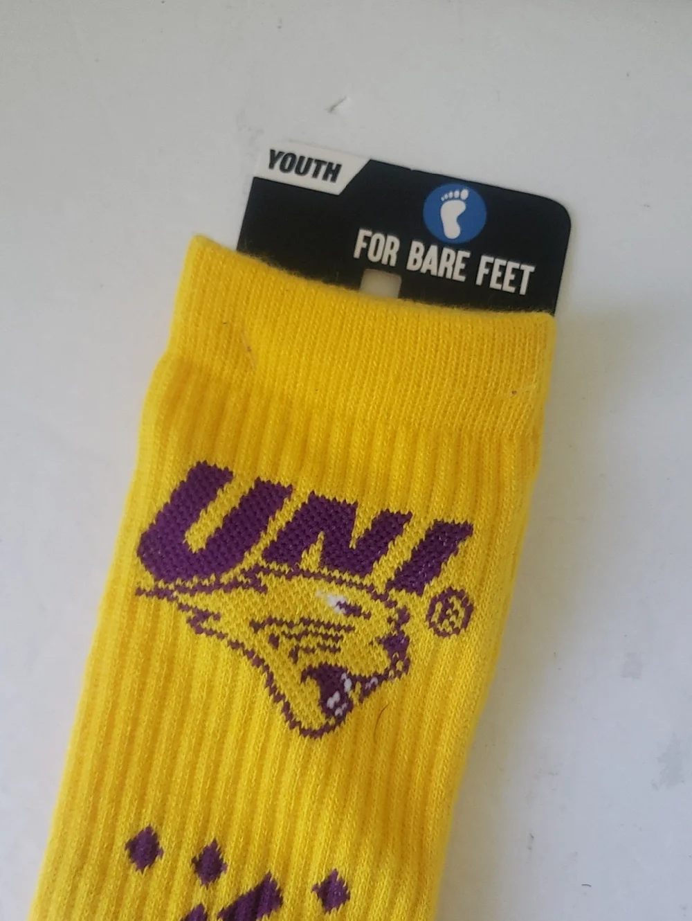 🤯3/$12 UNI Panthers Socks Size Youth University Of Northern Iowa